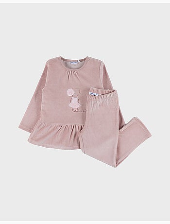 Pyjama bébé, velours brodé Noukie's