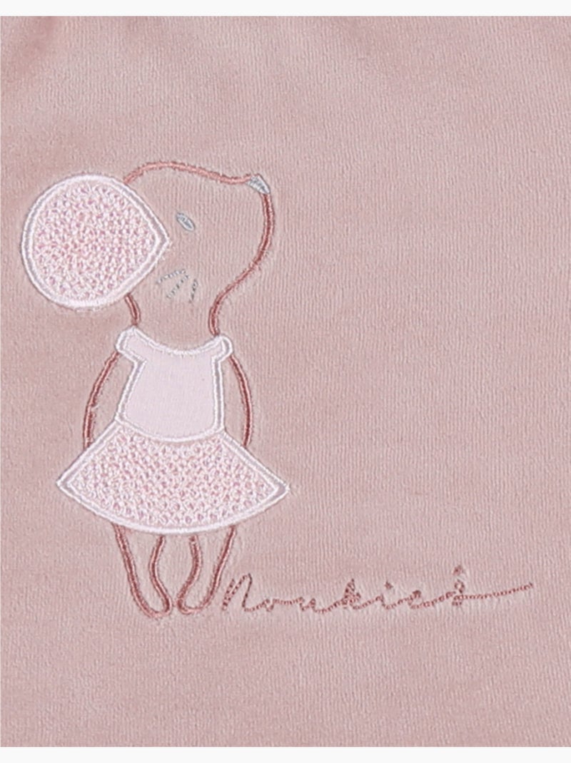 Pyjama bébé, velours brodé Noukie's Rose - Kiabi