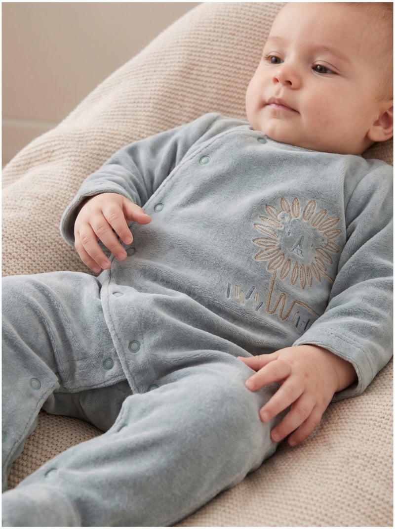 Pyjama bébé, velours brodé Noukie's Vert - Kiabi