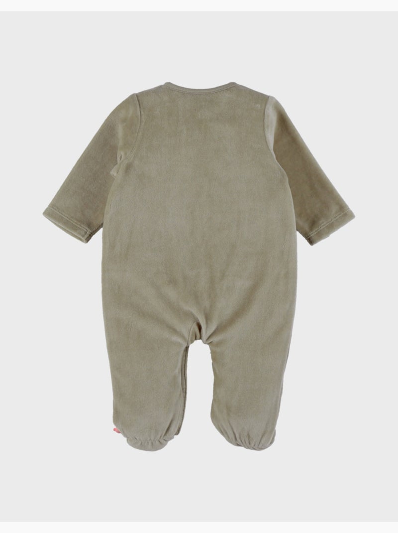 Pyjama bébé, velours brodé Noukie's Vert - Kiabi