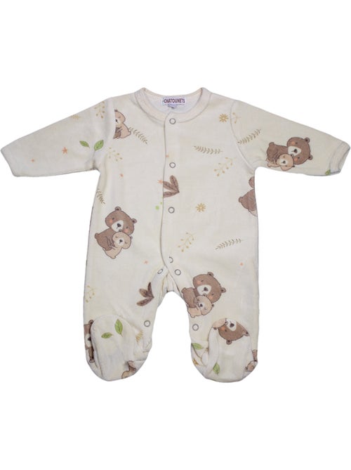 Pyjama bébé velours Calin Les Chatounets - Kiabi