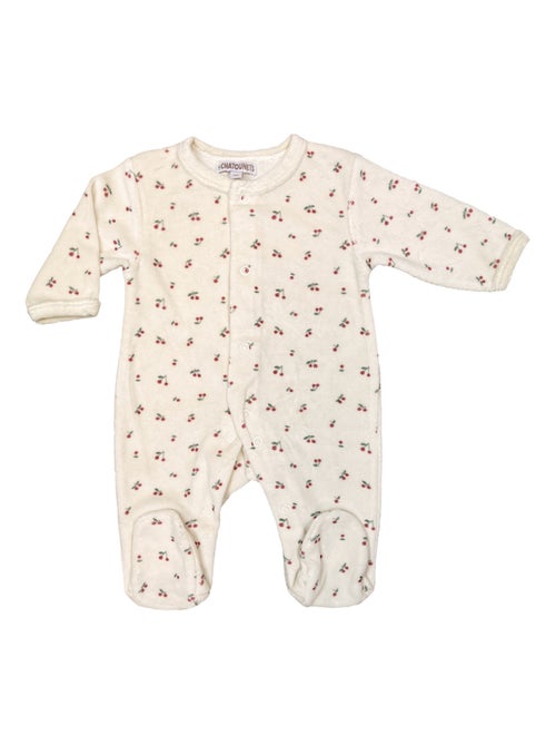 Pyjama bébé velours Cerises Les Chatounets - Kiabi