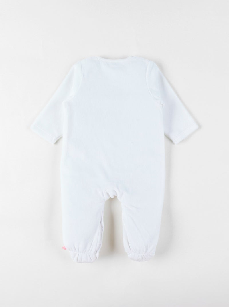 Pyjama bébé, Velours côtelé Noukie's Blanc - Kiabi