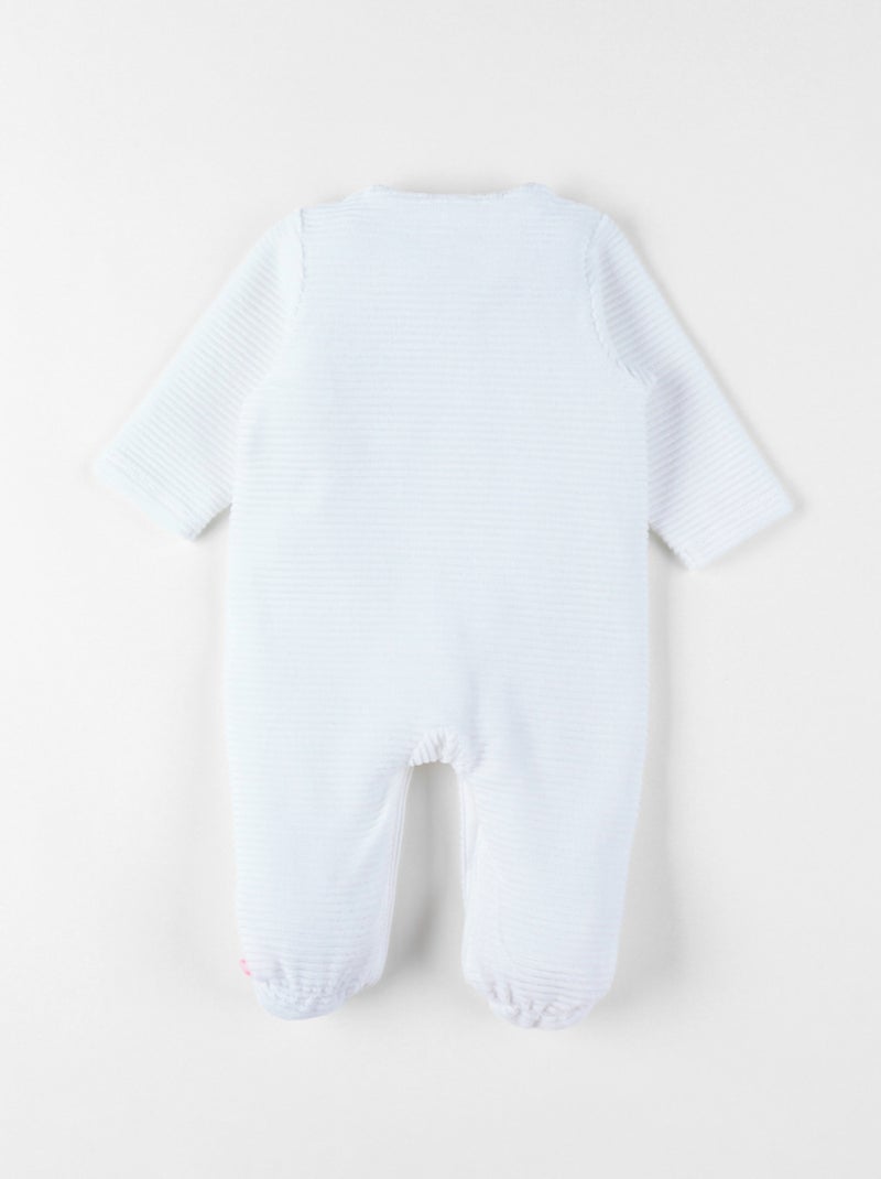 Pyjama bébé, Velours côtelé Noukie's Blanc - Kiabi