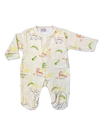 Pyjama bébé velours Dinosaure Les Chatounets