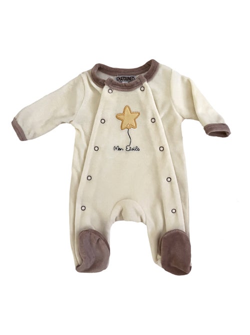 Pyjama bébé velours Etoile Les Chatounets - Kiabi
