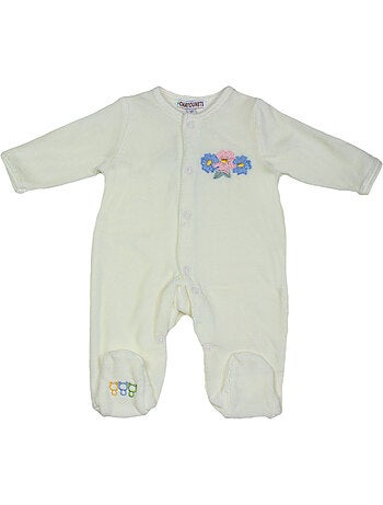 Pyjama bébé velours Fleurs Les Chatounets