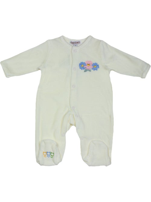 Pyjama bébé velours Fleurs Les Chatounets - Kiabi