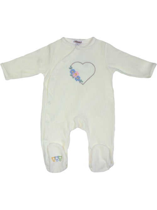 Pyjama bébé velours Fleurs Les Chatounets - Kiabi Pyjama bébé velours Fleurs Les Chatounets - Kiabi