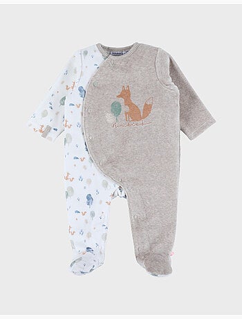 Pyjama bébé, velours imprimé Noukie's