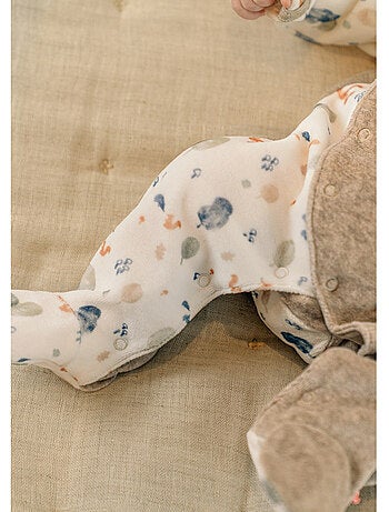 Pyjama bébé, velours imprimé Noukie's