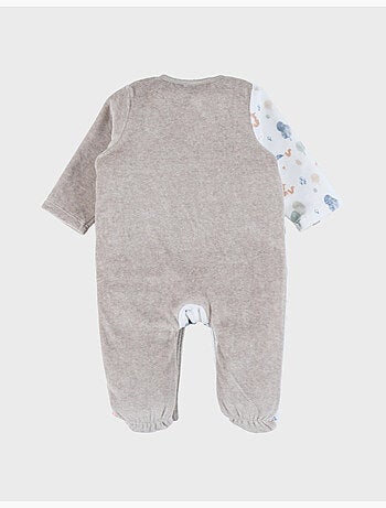 Pyjama bébé, velours imprimé Noukie's