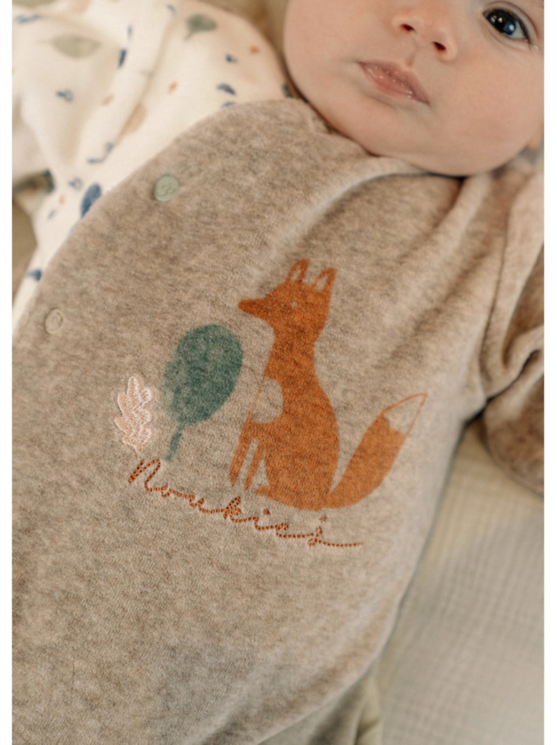 Pyjama bébé, velours imprimé Noukie's Beige - Kiabi