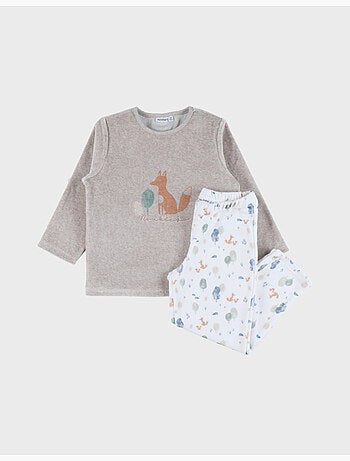 Pyjama bébé, velours imprimé Noukie's