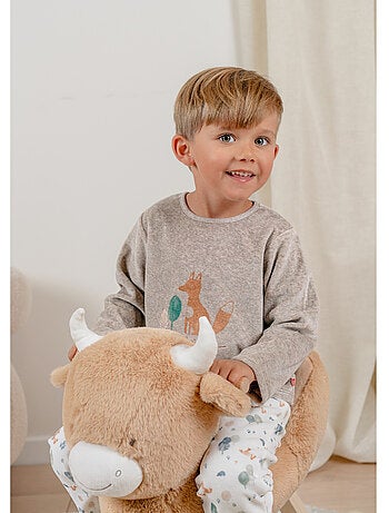 Pyjama bébé, velours imprimé Noukie's