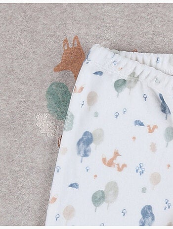 Pyjama bébé, velours imprimé Noukie's