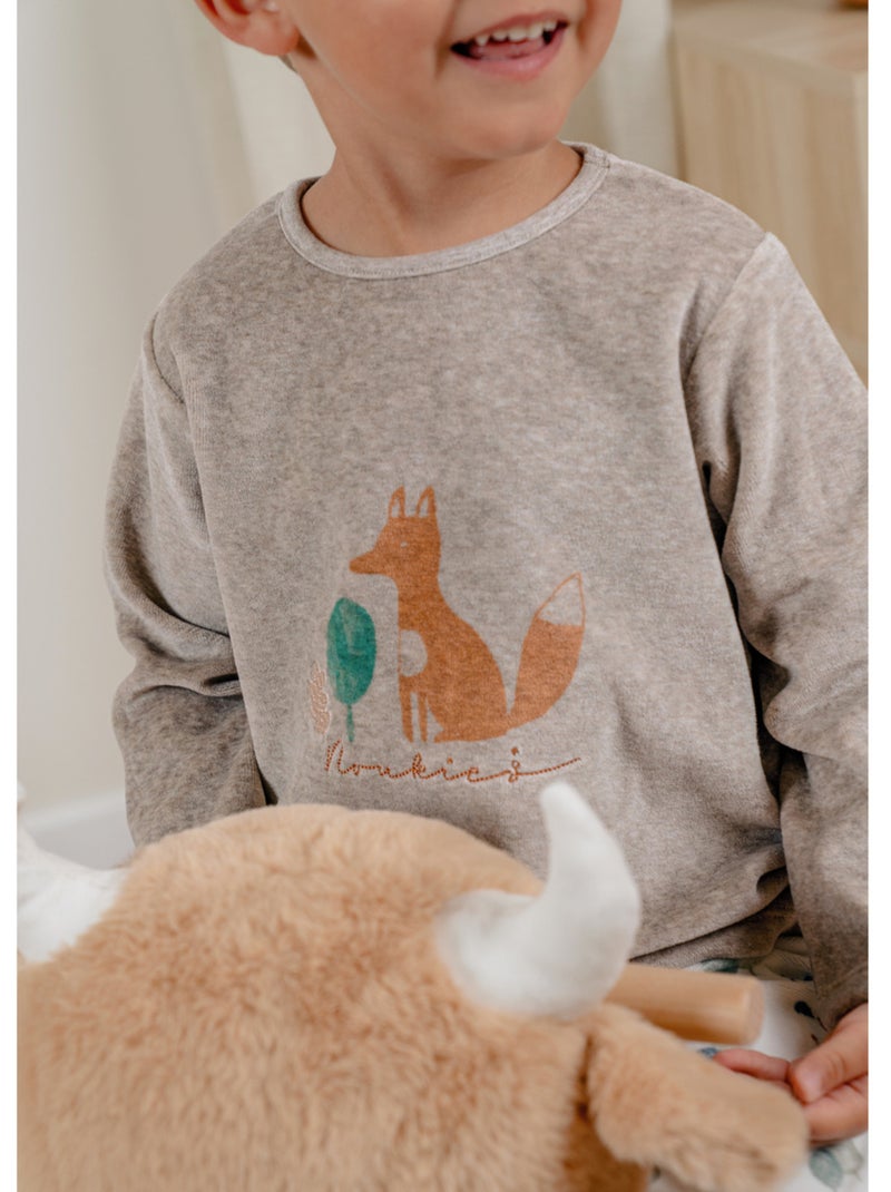 Pyjama bébé, velours imprimé Noukie's Beige - Kiabi