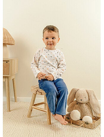 Pyjama bébé, velours imprimé Noukie's