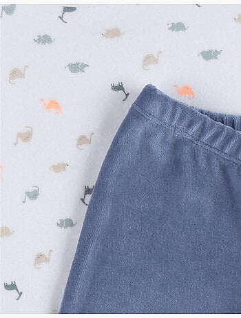 Pyjama bébé, velours imprimé Noukie's