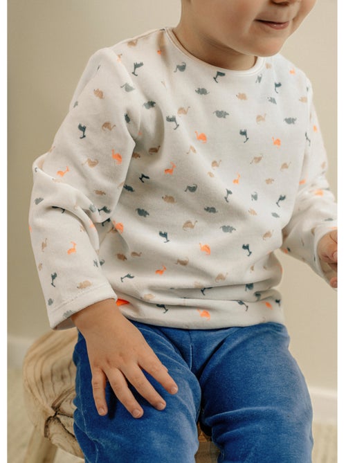 Pyjama bébé, velours imprimé Noukie's - Kiabi