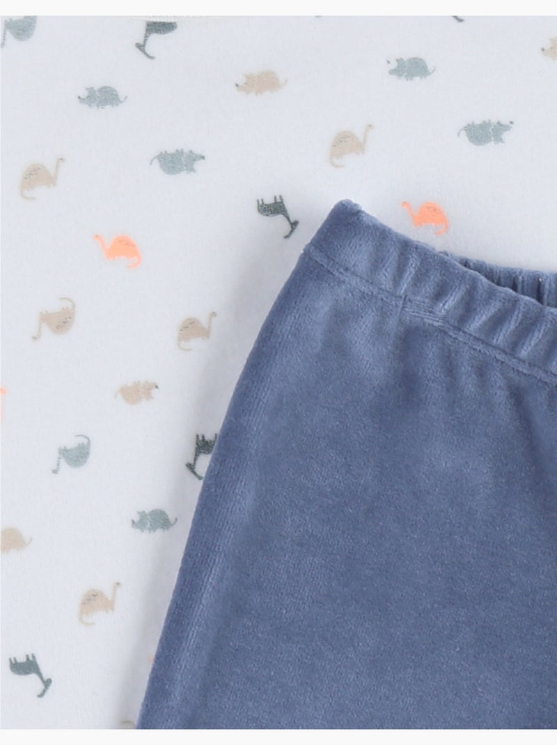 Pyjama bébé, velours imprimé Noukie's Bleu - Kiabi