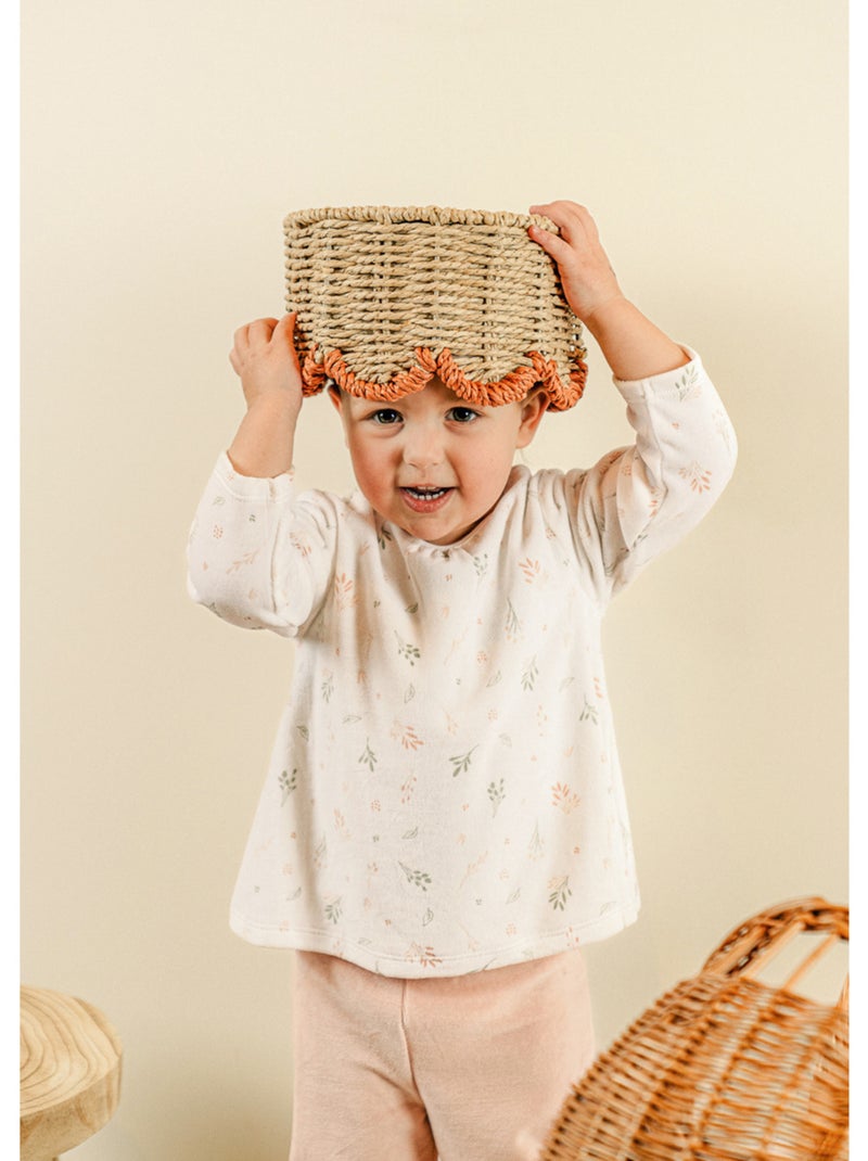 Pyjama bébé, velours imprimé Noukie's Rose - Kiabi