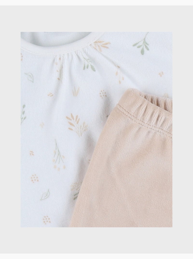 Pyjama bébé, velours imprimé Noukie's Rose - Kiabi