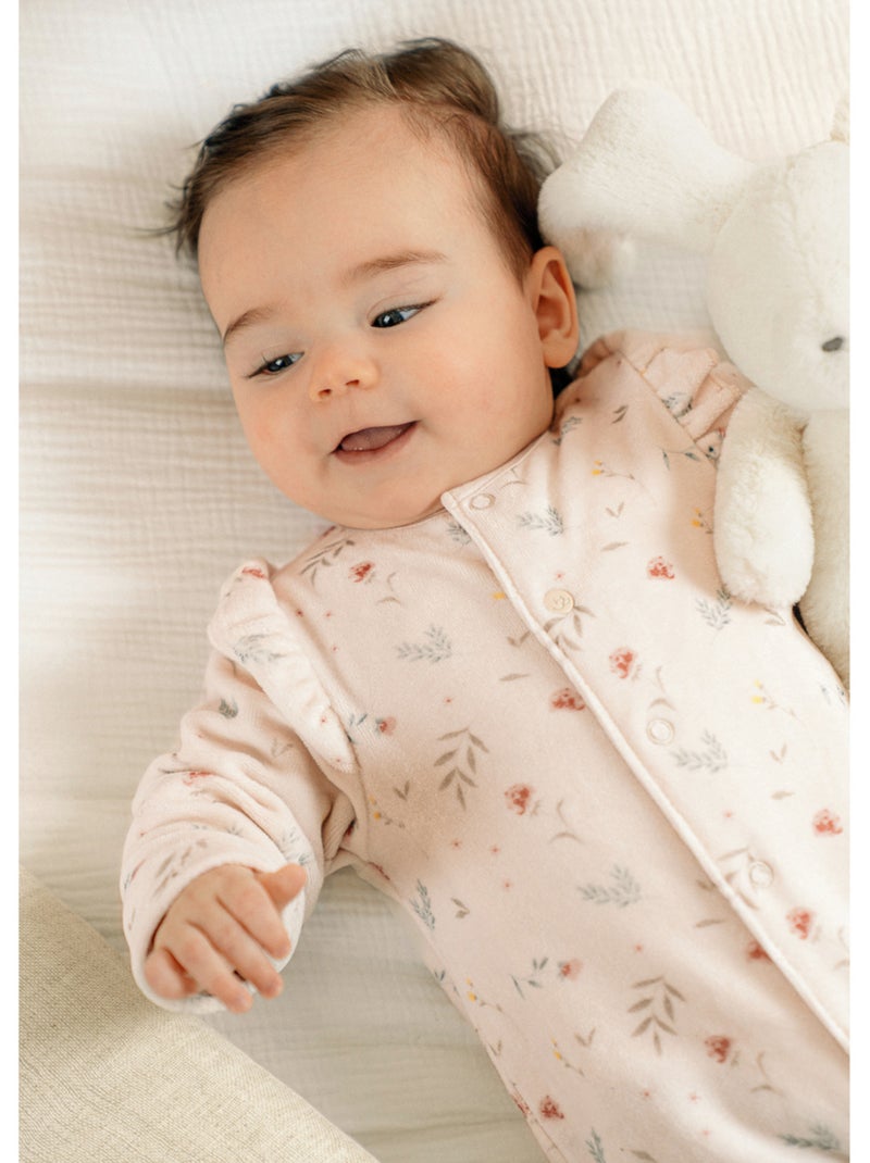 Pyjama bébé, velours imprimé Noukie's Rose - Kiabi