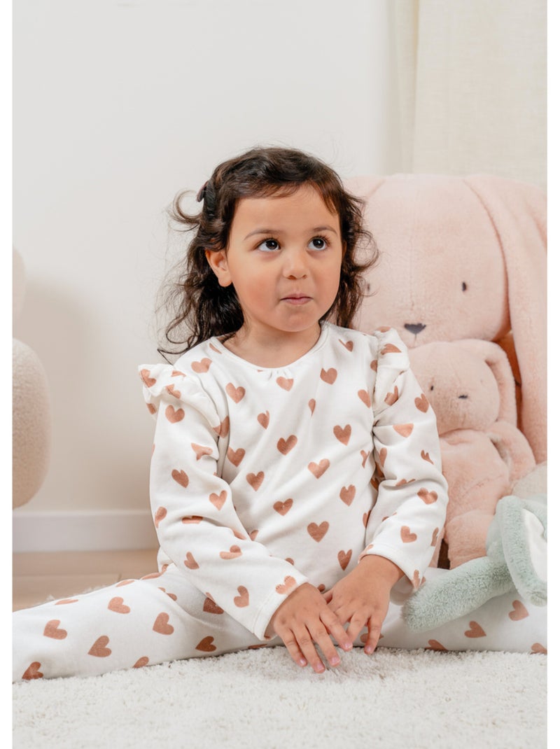 Pyjama bébé, velours imprimé Noukie's Rose - Kiabi