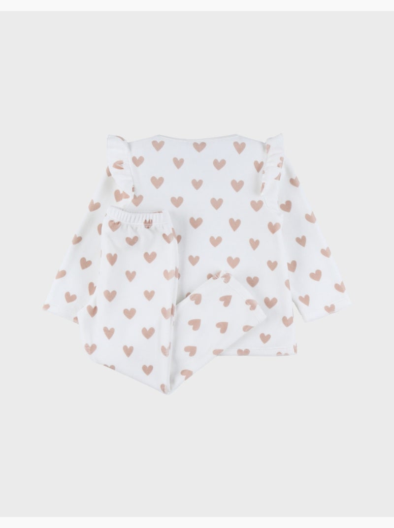 Pyjama bébé, velours imprimé Noukie's Rose - Kiabi