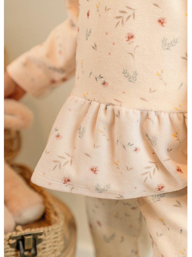 Pyjama bébé, velours imprimé Noukie's Rose - Kiabi