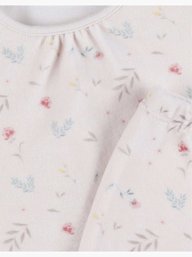 Pyjama bébé, velours imprimé Noukie's Rose - Kiabi