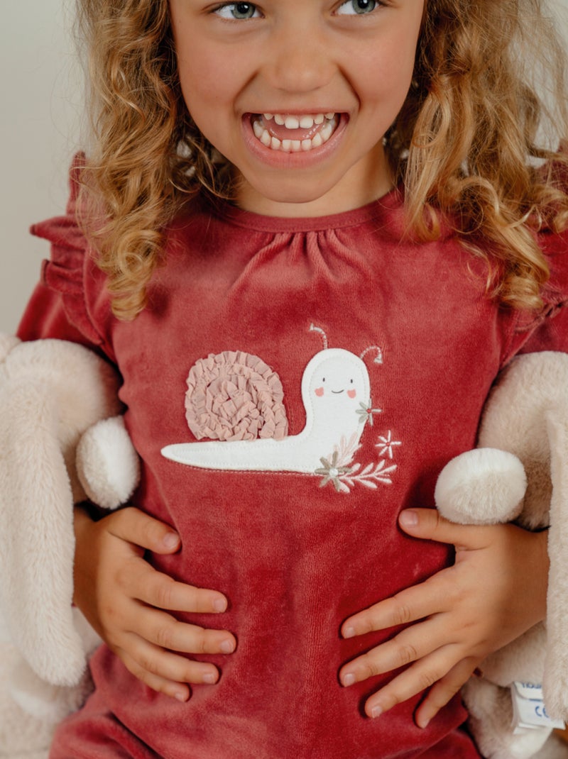 Pyjama bébé, velours Noukie's Rose - Kiabi