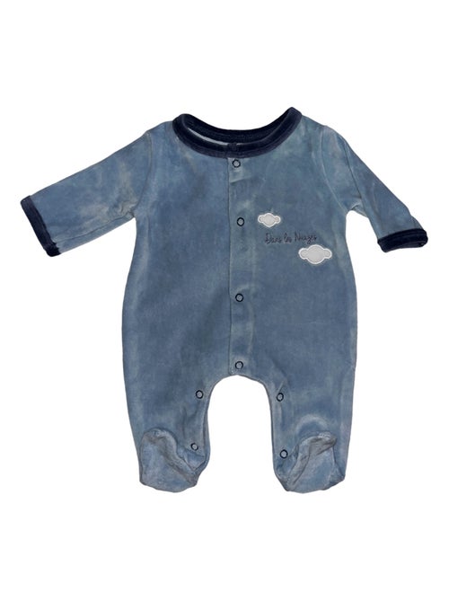 Pyjama bébé velours Nuages Les Chatounets - Kiabi