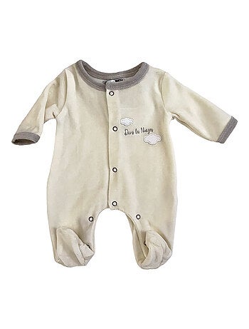 Pyjama bébé velours Nuages Les Chatounets
