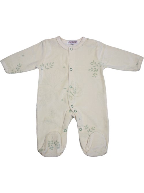 Pyjama bébé velours Papillon Les Chatounets - Kiabi
