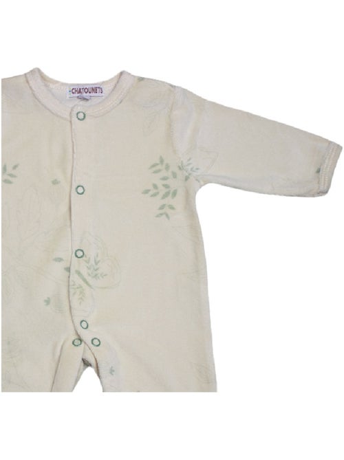 Pyjama bébé velours Papillon Les Chatounets - Kiabi