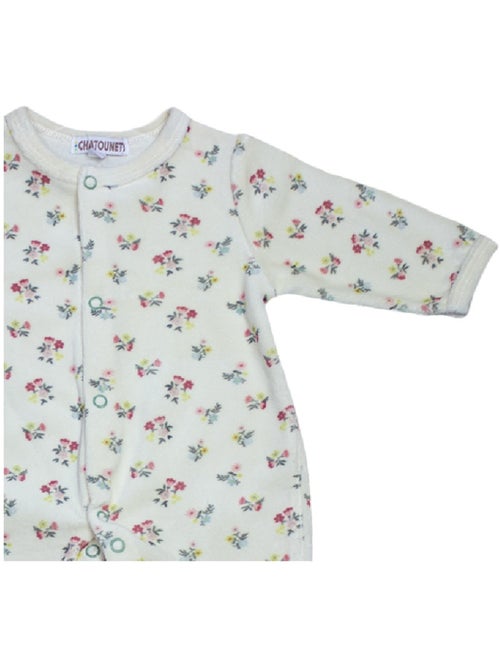 Pyjama bébé velours Pivoine Les Chatounets - Kiabi