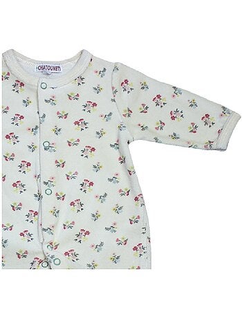 Pyjama bébé velours Pivoine Les Chatounets