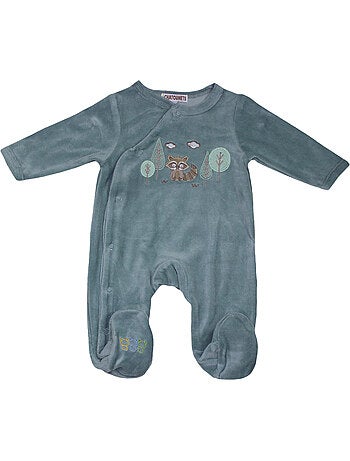 Pyjama bébé velours Raton laveur Les Chatounets