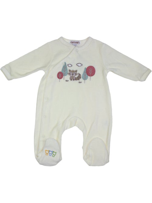 Pyjama bébé velours Raton laveur Les Chatounets - Kiabi