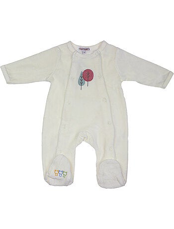 Pyjama bébé velours Raton laveur Les Chatounets