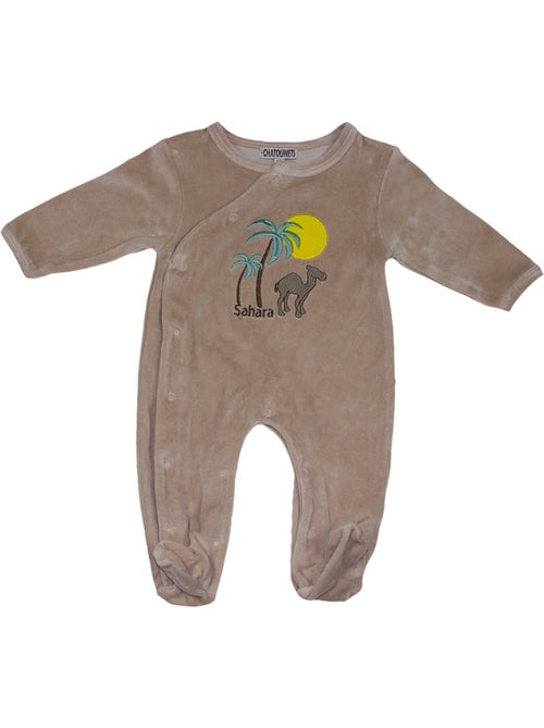 Pyjama bébé velours Sahara Les Chatounets - Kiabi