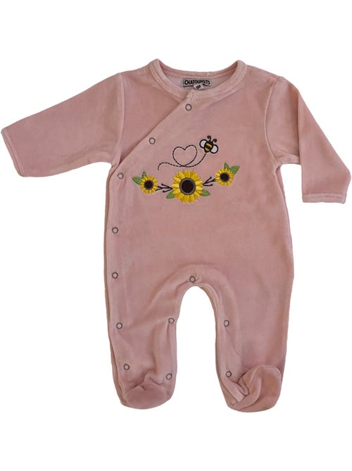 Pyjama bébé velours Tournesols Les Chatounets - Kiabi