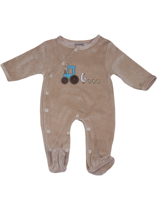 Pyjama bébé velours Tracteur et oies Les Chatounets - Kiabi