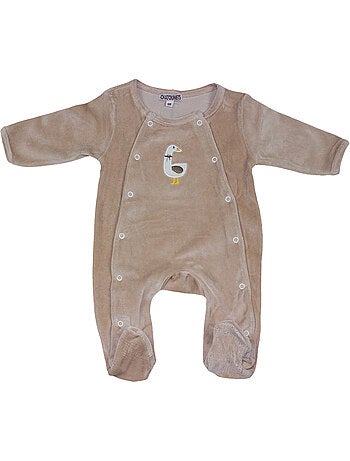 Pyjama bébé velours Tracteur et oies Les Chatounets