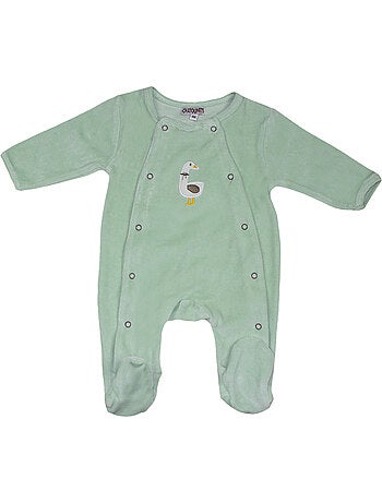 Pyjama bébé velours Tracteur et oies Les Chatounets