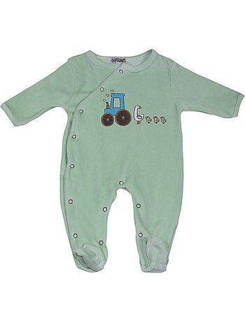Pyjama bébé velours Tracteur et oies Les Chatounets