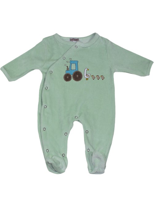 Pyjama bébé velours Tracteur et oies Les Chatounets - Kiabi
