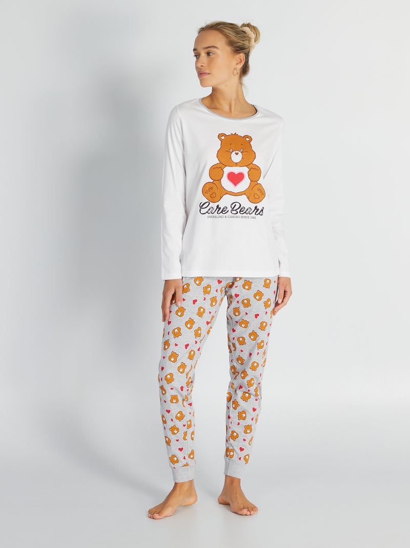 Pyjama 'Bisounours' Blanc - Kiabi